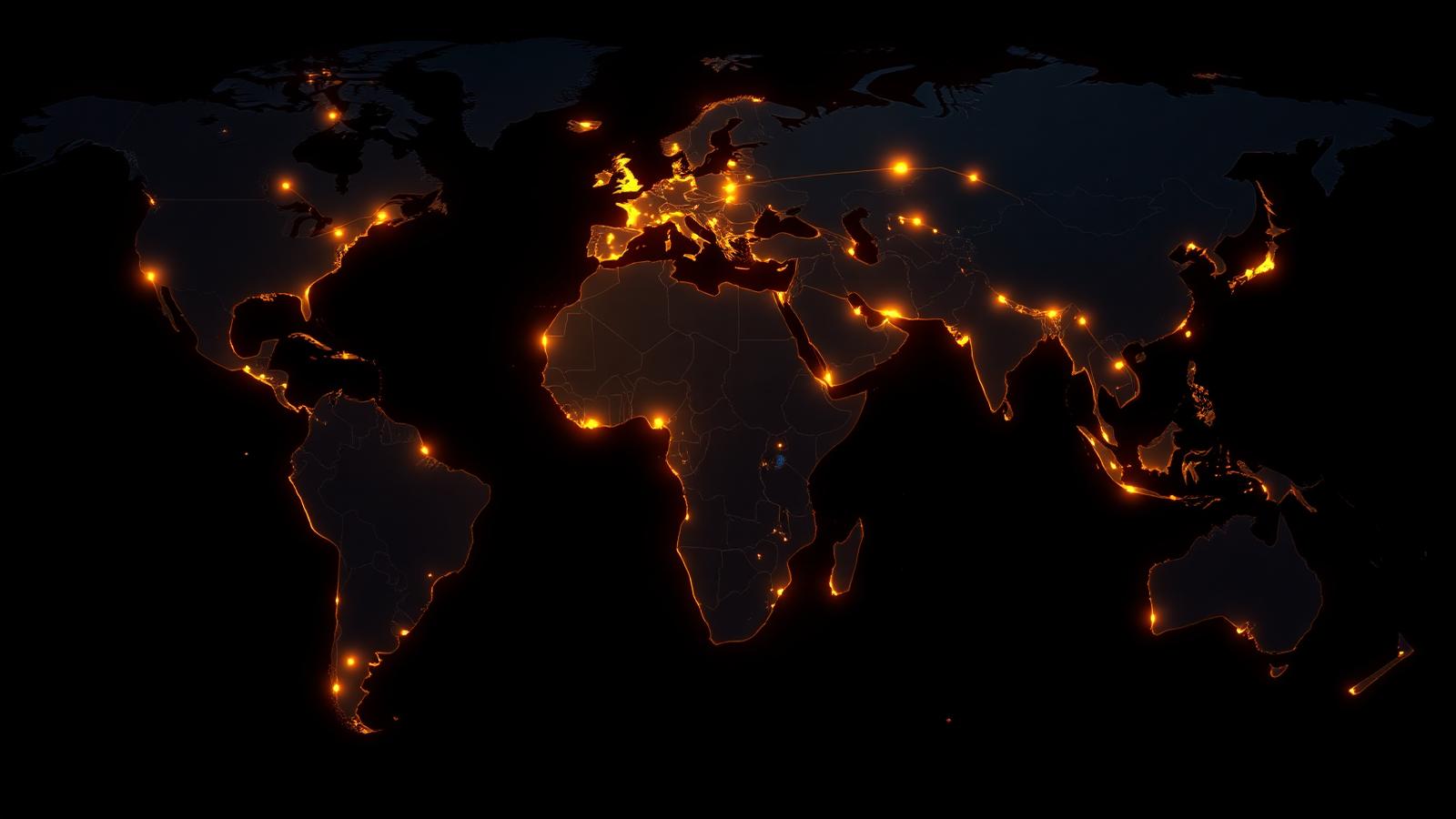ISC operations map across three continents